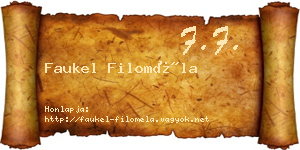 Faukel Filoméla névjegykártya